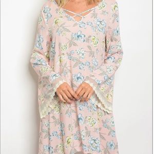 New from vendor boutique bell sleeve floral dress